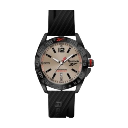Reebok RV-EMB-G3-PBIB-SB Black Silicone Strap Men Watch 